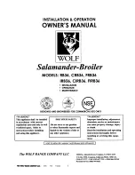 Wolf RB36 Owner'S Manual preview