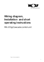 Preview for 7 page of Wolf RK-2 Wiring Diagram, Installation And Short Operating Instructions