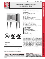 Wolf WKEC1 Specification Sheet предпросмотр