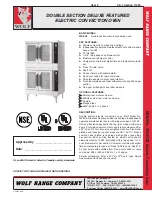 Предварительный просмотр 1 страницы Wolf WKEC2 Specification Sheet