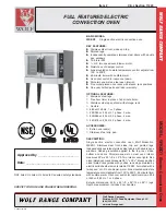 Предварительный просмотр 1 страницы Wolf WKED1 Specification Sheet