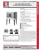 Предварительный просмотр 1 страницы Wolf WKEDX1 Specification Sheet