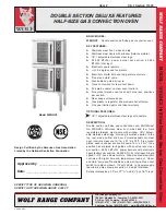 Wolf WKGHC2 Specification Sheet предпросмотр