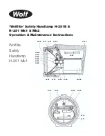 Предварительный просмотр 5 страницы Wolf WOLFLITE H-251 Operation & Maintenance Instructions Manual