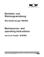 Wolf WS Maintenance And Operating Instructions предпросмотр