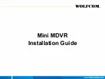 Preview for 1 page of Wolfcom Mini MDVR Installation Manual