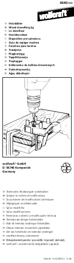 Wolfcraft 4640 Subject To Technical Modifications preview