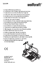 Wolfcraft 5019000 Translation Of The Original Operating Instructions предпросмотр