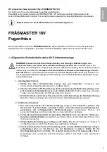 Предварительный просмотр 3 страницы WOLFF FRASMASTER Original Instructions Manual
