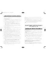 Preview for 2 page of Wolfgang Puck Bistro BDCOR020 Use And Care Manual