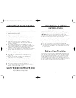 Preview for 2 page of Wolfgang Puck BWB00060 Use & Care Manual