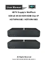 WolfPack HDTVIPA100D User Manual preview