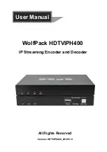 WolfPack HDTVIPH400 User Manual preview