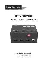 WolfPack HDTVSUH2E8K User Manual preview