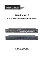 WolfPack WolfPack8x8 User Manual preview