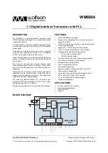 Wolfson WM8804 Manual preview