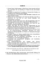 Предварительный просмотр 10 страницы Wolkenstein WMO 14 Instruction Manual