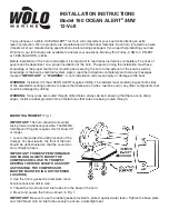 Preview for 1 page of Wolo OCEAN ALERT 160 Installation Instructions