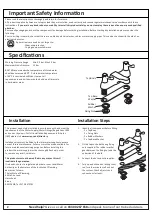 Предварительный просмотр 2 страницы WOLSELEY C58104 Installation Instructions And User Manual