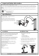 Preview for 2 page of WOLSELEY C58107 Installation Instructions And User Manual