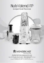 Preview for 10 page of WonderChef Nutri-blend FP User Manual