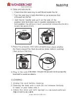 Preview for 8 page of WonderChef Nutri-Pot G1 User Manual