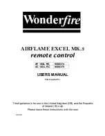 Wonderfire airflame excel mk.3 ac 18xl rc User Manual preview