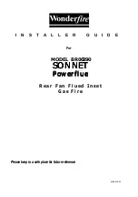 Preview for 1 page of Wonderfire BR00290 SONNET Installer'S Manual