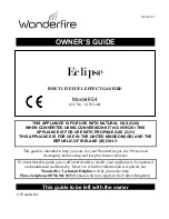 Предварительный просмотр 1 страницы Wonderfire Eclipse 654 Owner'S Manual