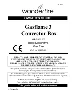 Preview for 1 page of Wonderfire Gasflame 3 Owner'S Manual