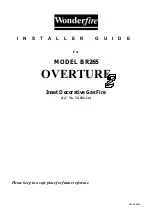 Предварительный просмотр 1 страницы Wonderfire Overture 2 BR265 Installer'S Manual