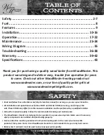 Preview for 2 page of Wood master CleanFire 400 Owner'S Manual