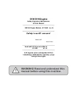 Preview for 1 page of Wood-mizer G18 Safety, Operation, Maintenance & Parts Manual