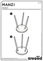 Предварительный просмотр 2 страницы WOOD MANZI stool Mounting Instructions