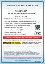 Woodbridge BJ200 Installation And Care Manual preview