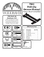 Preview for 1 page of Woodhaven 7902 Owner'S Manual