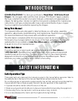 Preview for 3 page of WoodMaxx WM-8M Operator'S Manual