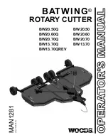 Предварительный просмотр 1 страницы Woods BATWING BW13.70 Operator'S Manual