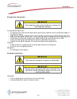 Preview for 8 page of Woodson W.CFSQ23 Specification, Installation And Operation Manual