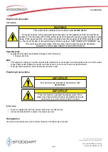 Preview for 8 page of Woodson W.CFSS.23 Specification, Installation And Operation Manual