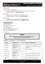 Preview for 18 page of Woodson W.GPC61SC Installation Operation & Maintenance