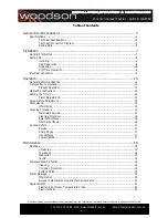 Preview for 3 page of Woodson WGPC62 Installation, Operation & Maintenance Documentation