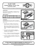 Предварительный просмотр 1 страницы Woodstock Shop fox D4648 Instruction Sheet