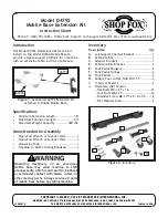 Woodstock Shop Fox D4792 Instruction Sheet предпросмотр