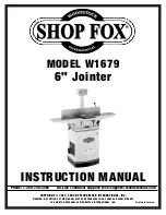 Предварительный просмотр 1 страницы Woodstock Shop Fox W1679 Instruction Manual