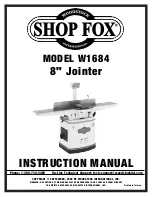 Preview for 1 page of Woodstock Shop Fox W1684 Instruction Manual