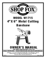 Предварительный просмотр 1 страницы Woodstock SHOP FOX W1715 Owner'S Manual