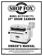 Woodstock SHOP FOX W1772 Owner'S Manual preview