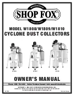 Woodstock SHOP FOX W1808 Owner'S Manual preview