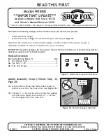 Предварительный просмотр 1 страницы Woodstock Shop Fox W1888 Owner'S Manual